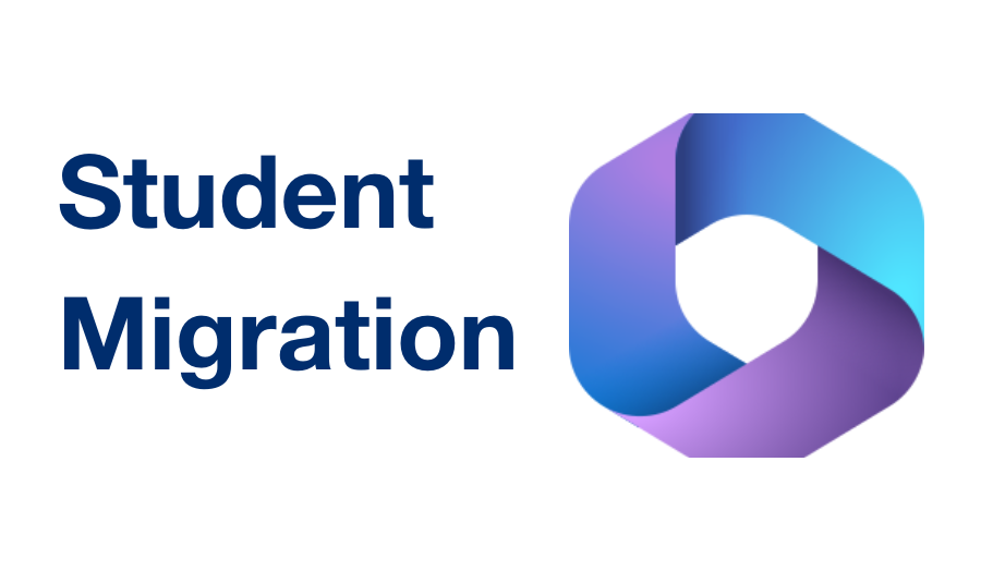 Student migration with Microsoft 365 logo