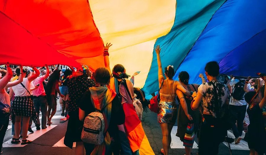 People celebrating at Pride