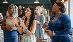 People singing in a group
