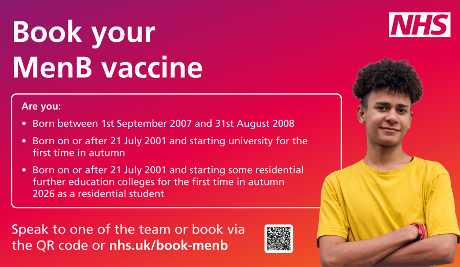 Book your MenB vaccine