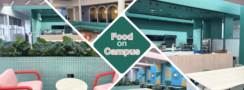 A pop-up food stall at Holloway Courtyard with customers and other people sitting at a table