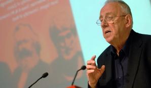 Alasdair MacIntyre speaking at London Met