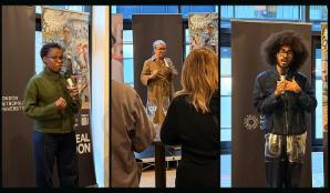Sem Moema AM, Professor Julie Hall, and Ricardo Burt speaking